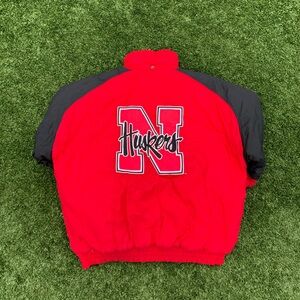 Vintage University Of Nebraska Logo 7 Puffer Jacket